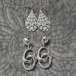Silver Tone Earrings Bundle
